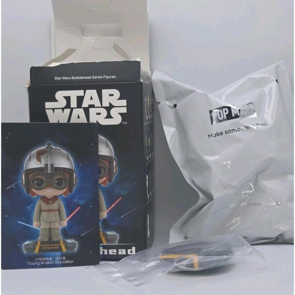Pop MART Star Wars Bobblehead Young Anakin Skywalker Collectible Figure Open Top